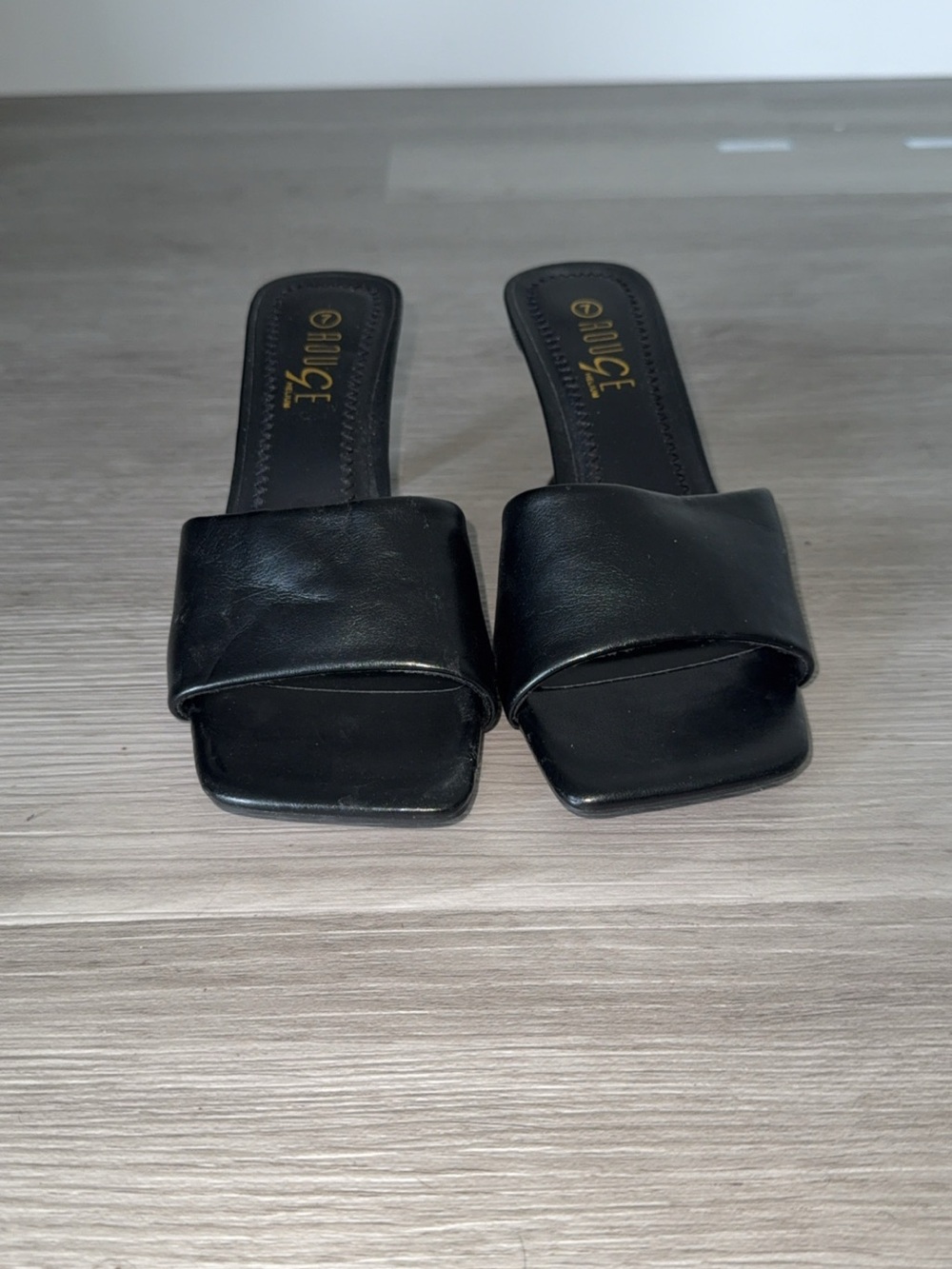 Rouge! Black Slide Mules for Women